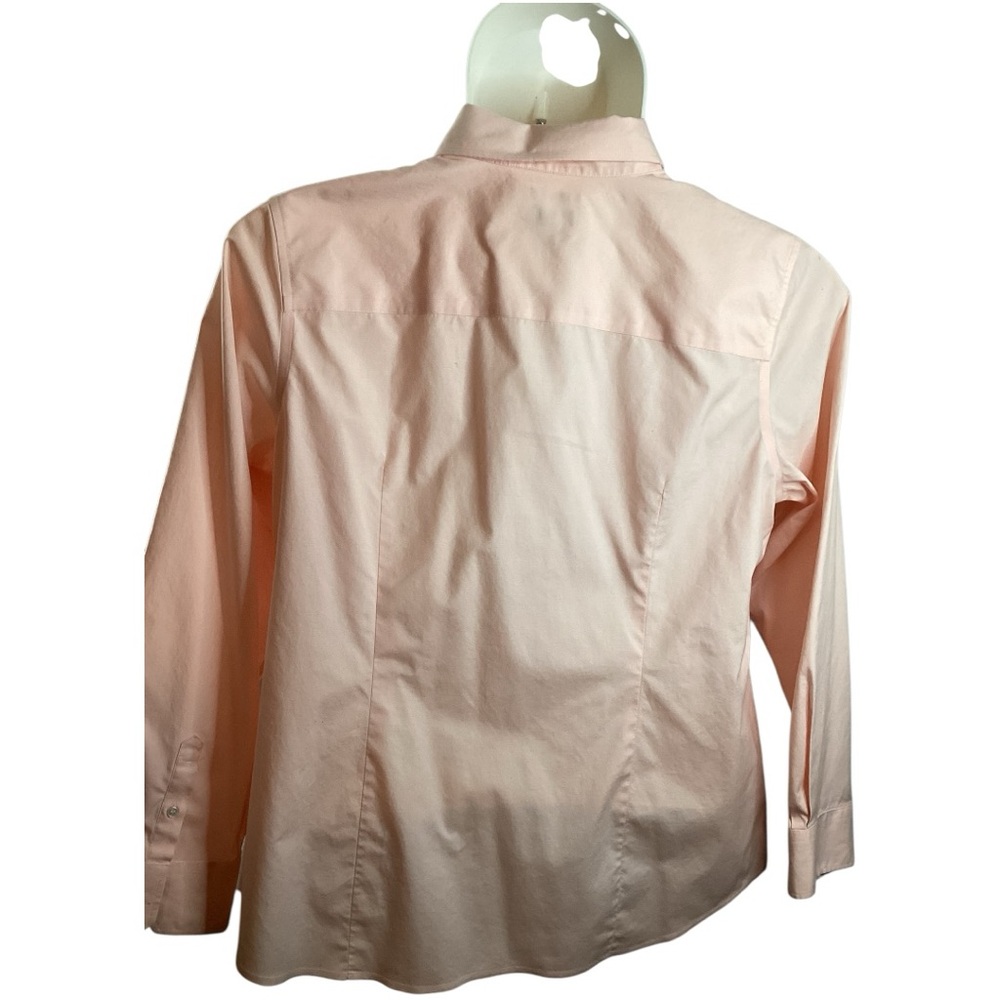Talbots Peach Button Down Top, Plus Size 18 - Picture 3 of 9